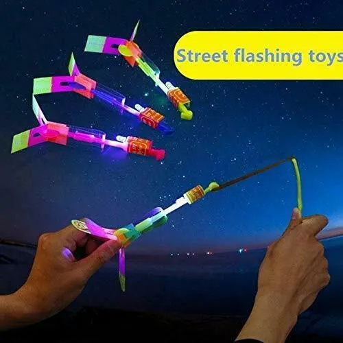 10pc Set Amazing Led Light Arrow Rocket Helicopter Flying Toy Party Favors Gift