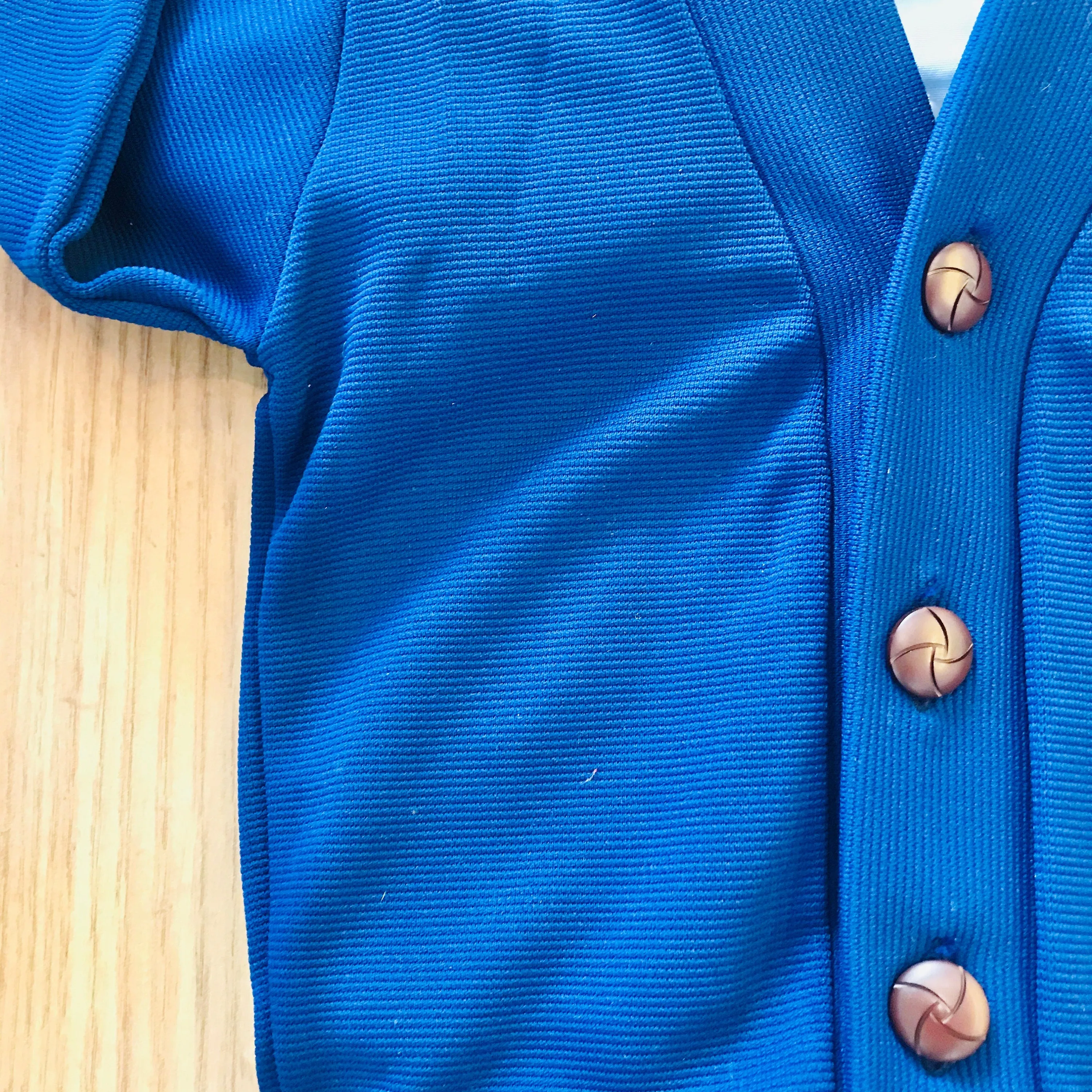 1970's Navy Blue Baby / Toddler Cardigan 5-6Y