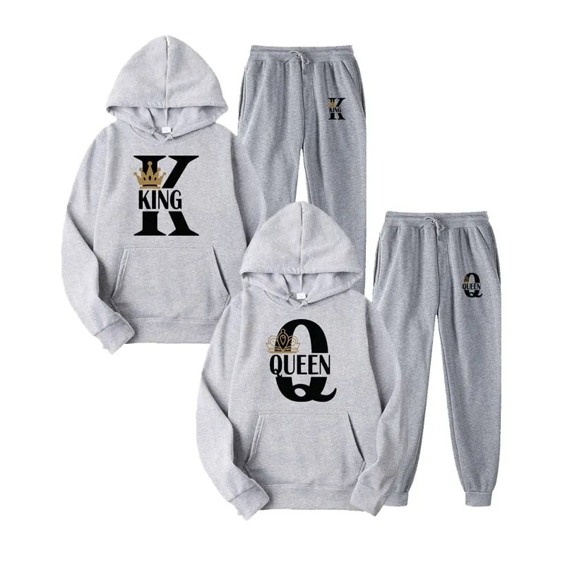 2022 Couple Hoodie and Pants 2pcs Set Sportwear