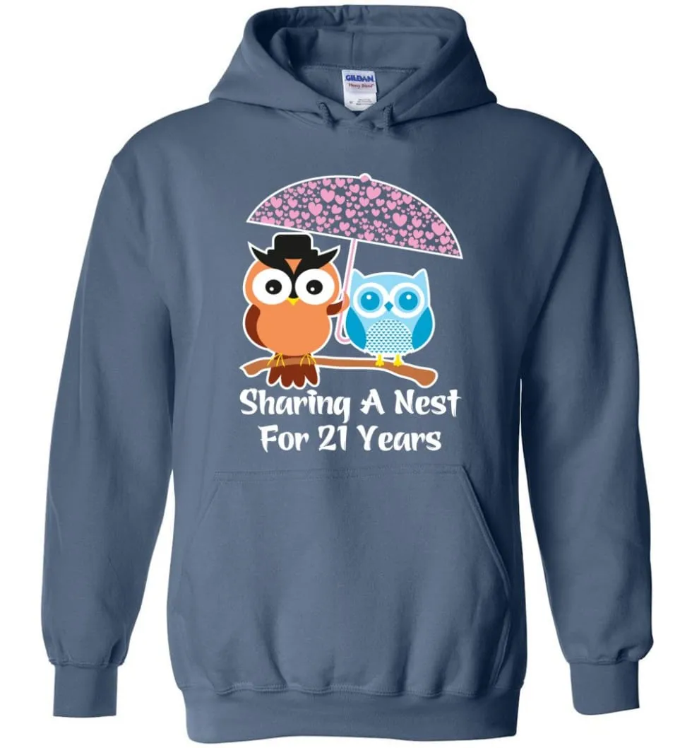 21 Years Wedding Anniversary Gifts Valentine's Day Hoodie