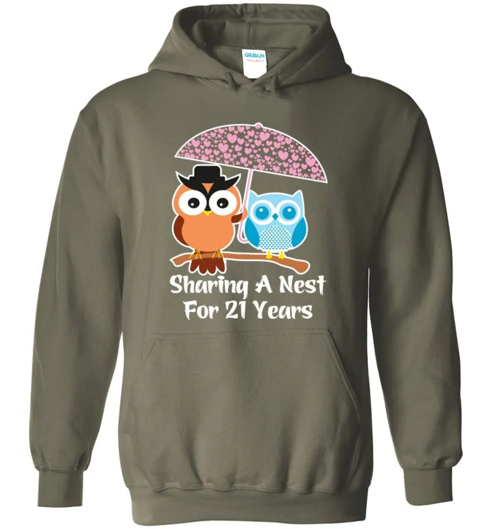 21 Years Wedding Anniversary Gifts Valentine's Day Hoodie