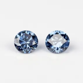 2.5mm Round Lab-grown Blue Diamond