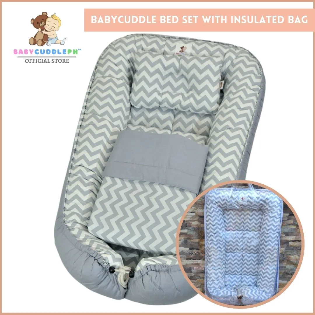 3 in 1 Babycuddle Bed Set - Animal Kingdom Pastel Blue