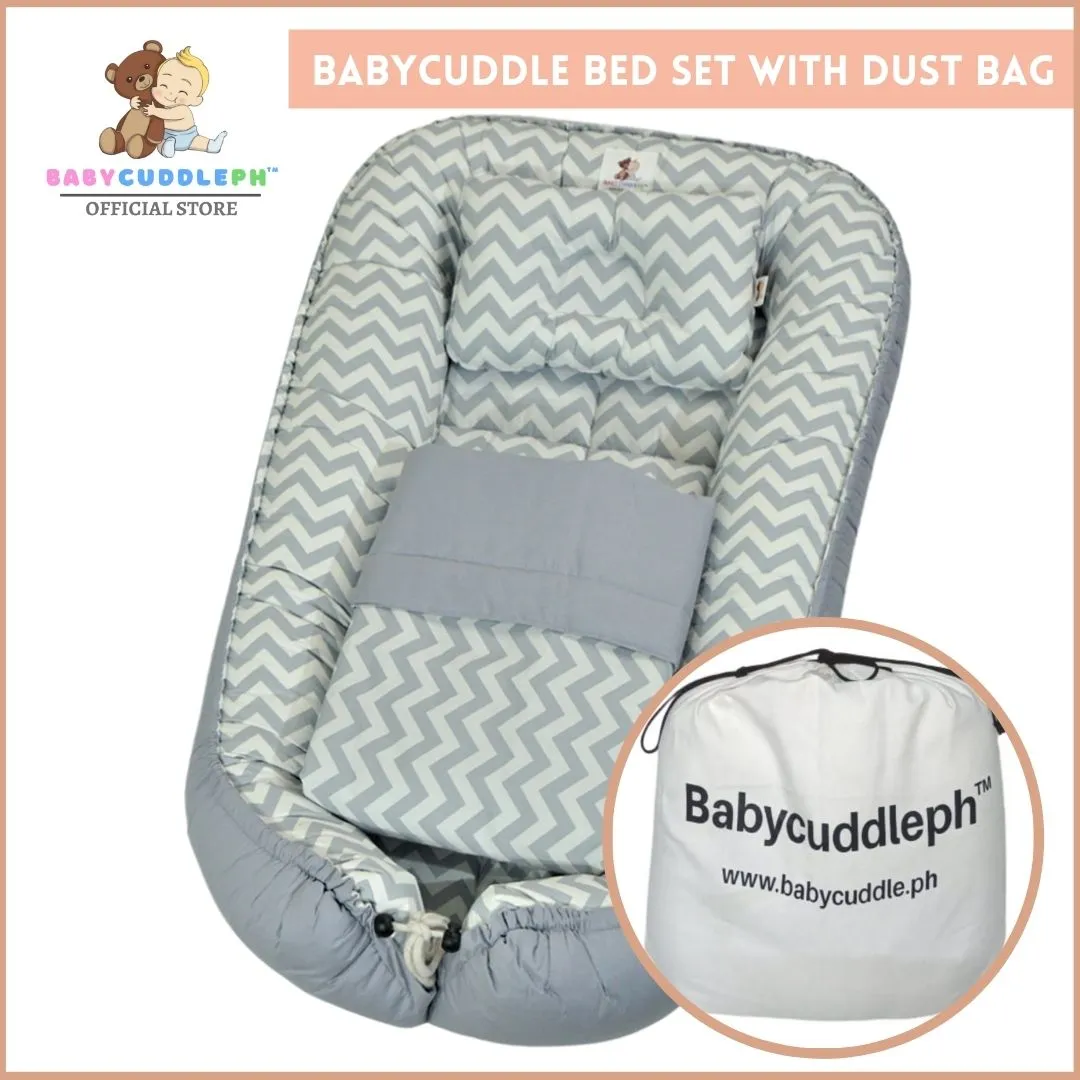 3 in 1 Babycuddle Bed Set - Animal Kingdom Pastel Blue