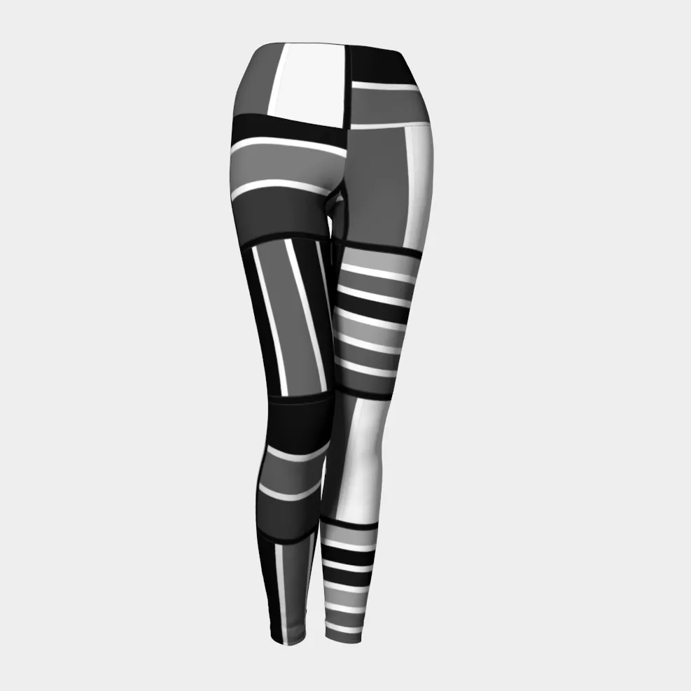 Abstractions of Gray Yoga Leggings