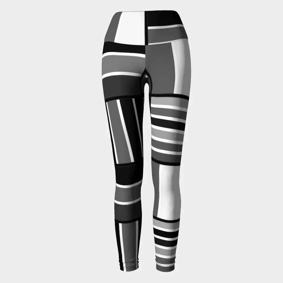 Abstractions of Gray Yoga Leggings