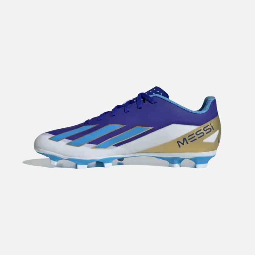 Adidas X Crazyfast Messi Club Flexible Ground Unisex Football Shoes -Lucid Blue/Blue Burst/Cloud White