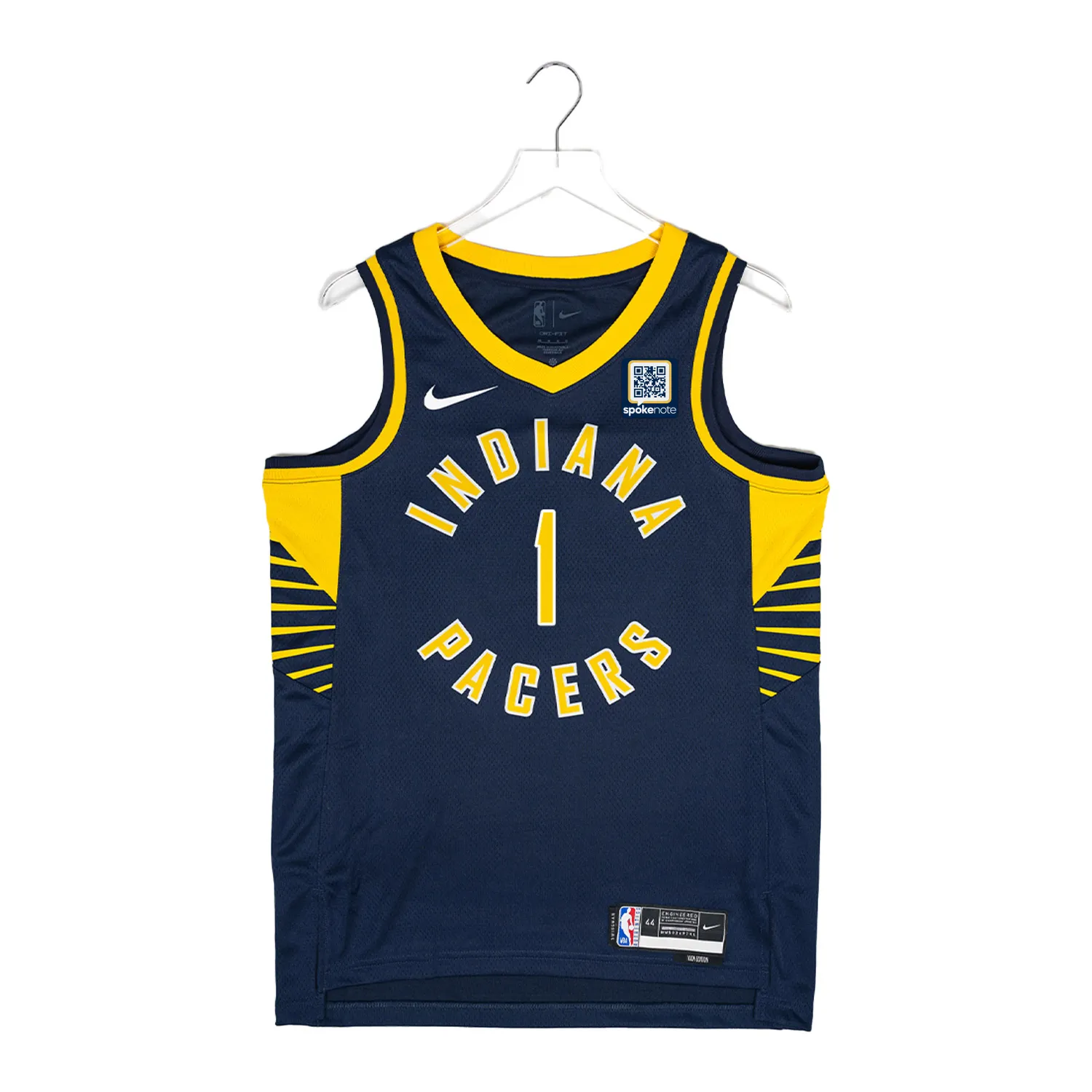 Adult Indiana Pacers #1 Obi Toppin Icon Swingman Jersey by Nike