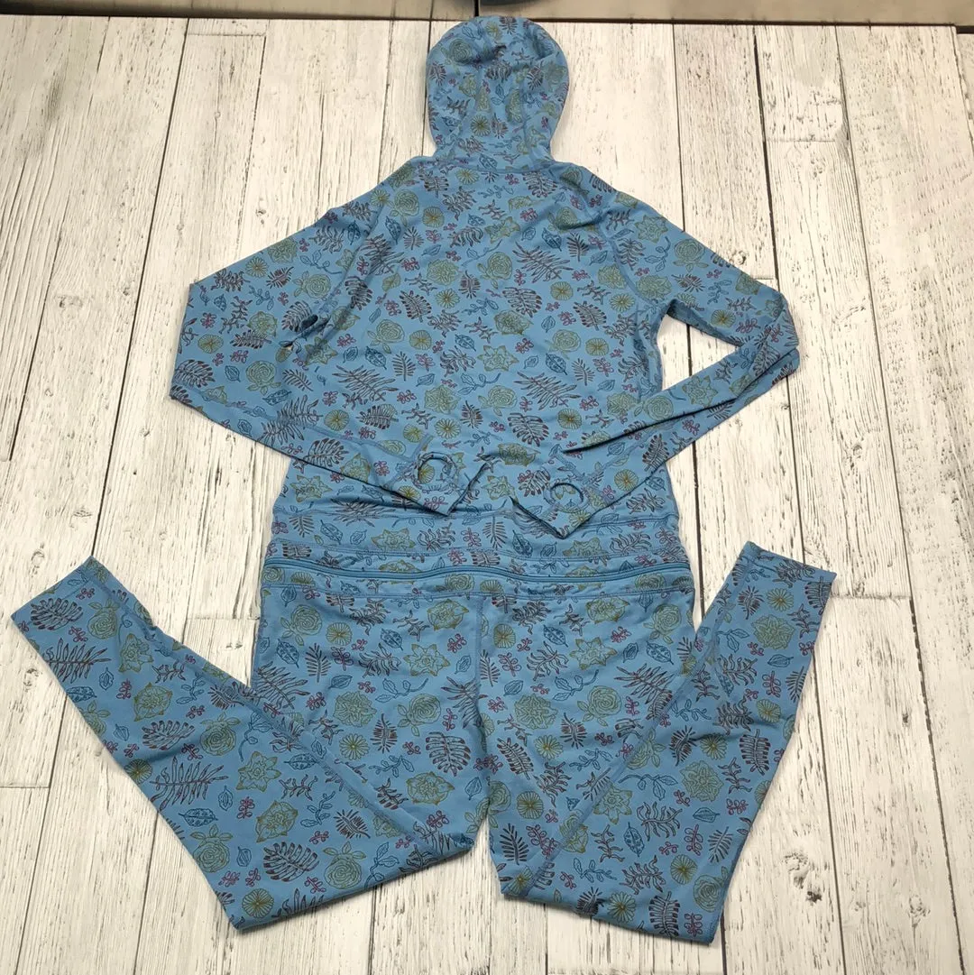 Air Blaster blue plant pattern onesie - Hers S