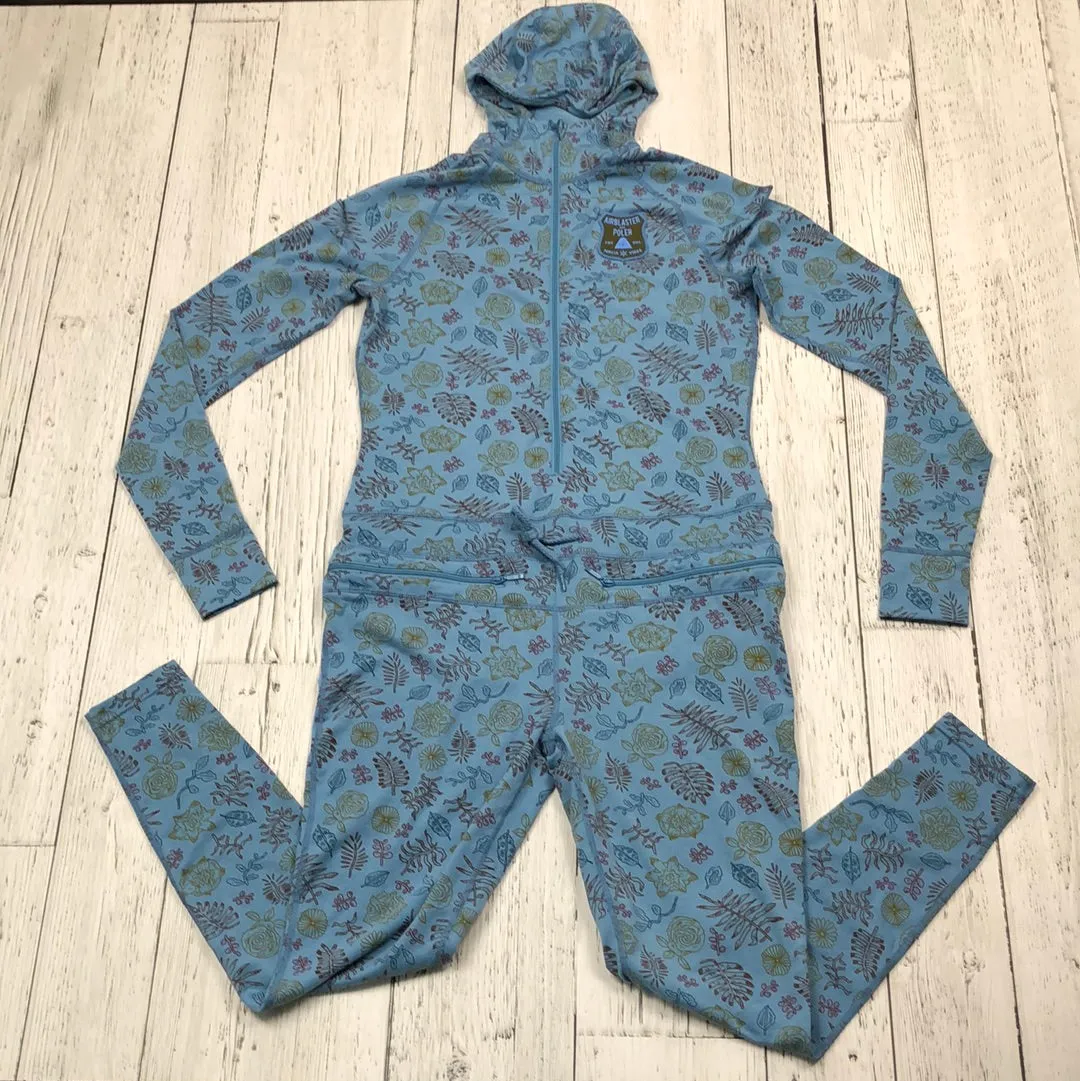 Air Blaster blue plant pattern onesie - Hers S