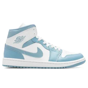 Air Jordan 1 Mid Women's 'UNC' - Sail/Worn Blue