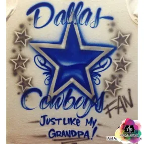 Airbrush Dallas Cowboys Fan Shirt Design