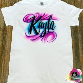 Airbrush Script Shirt Design