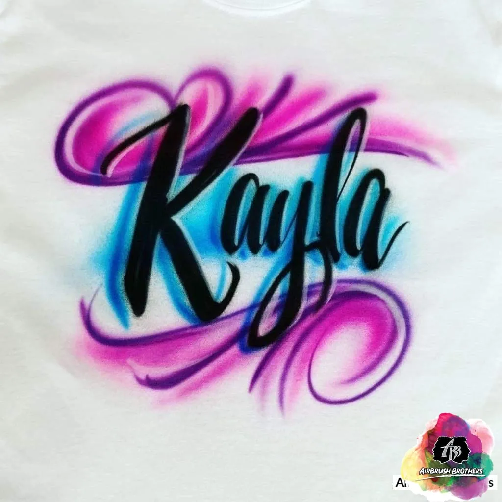 Airbrush Script Shirt Design