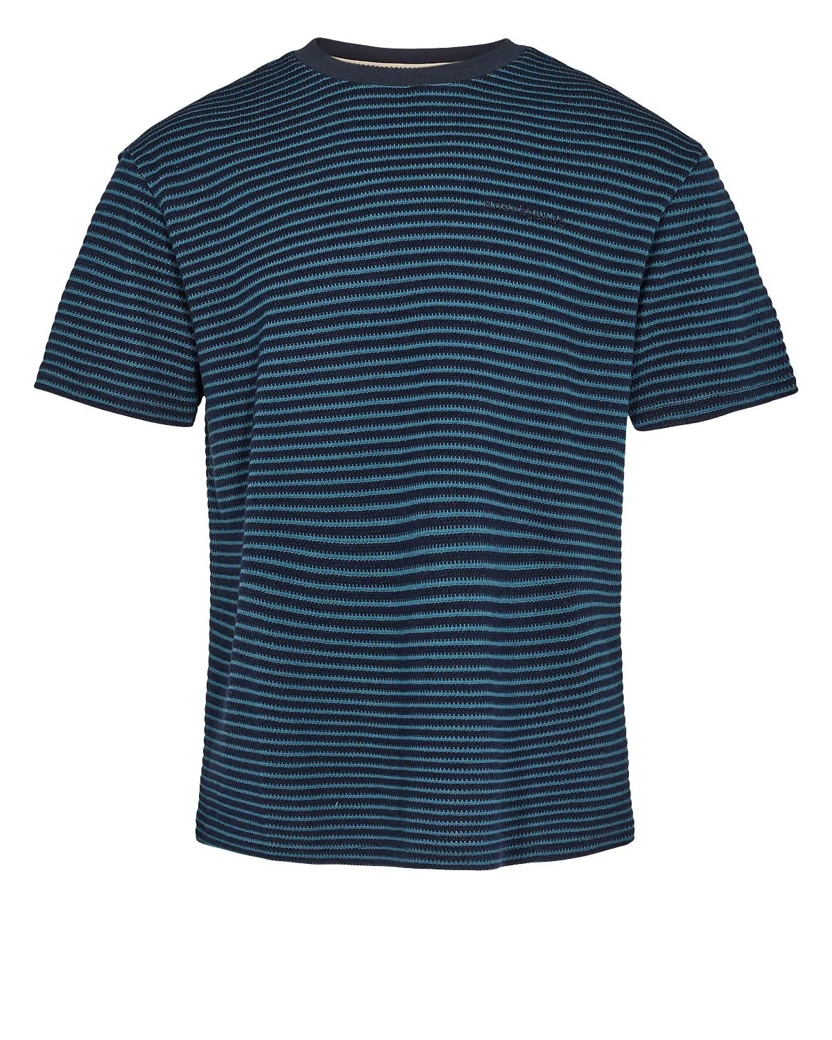 AKKIKKI S/S COTTON STRIPE TEE - Sky Captain