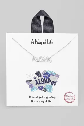 Aloha Necklace Rhodium