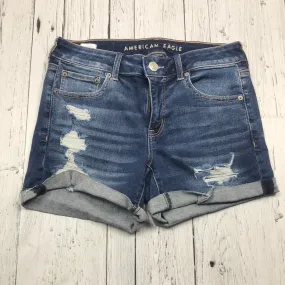 American Eagle distressed blue denim shorts - Hers M/8