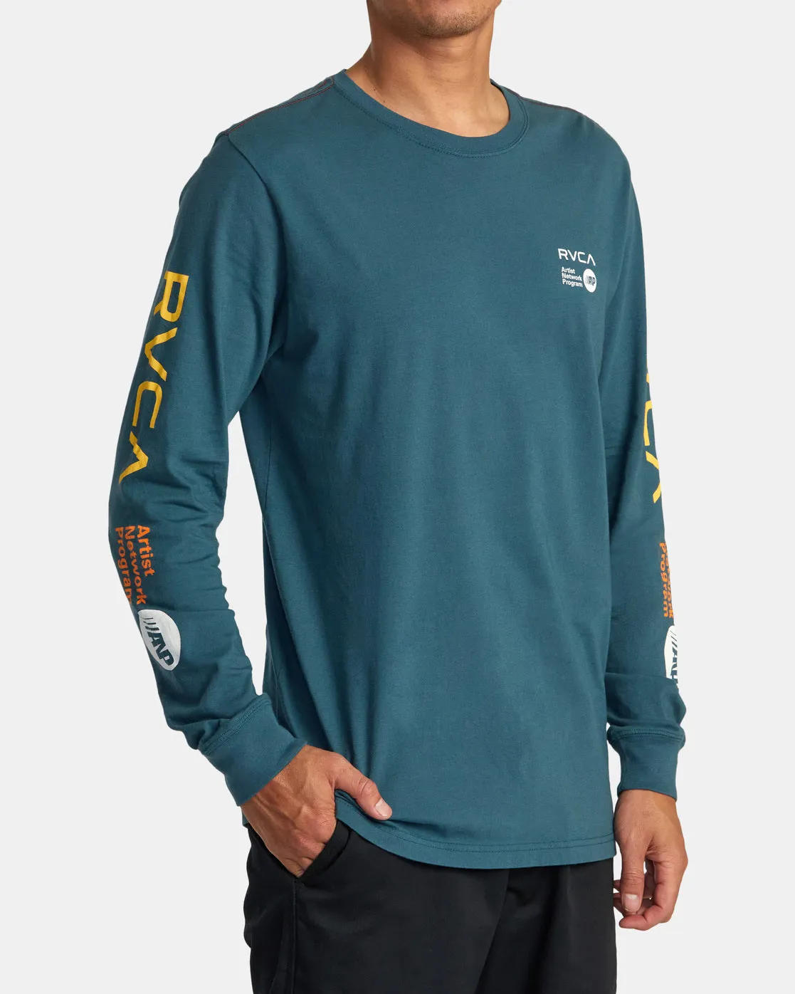 ANP Long Sleeve T-Shirt - Duck Blue/Yellow