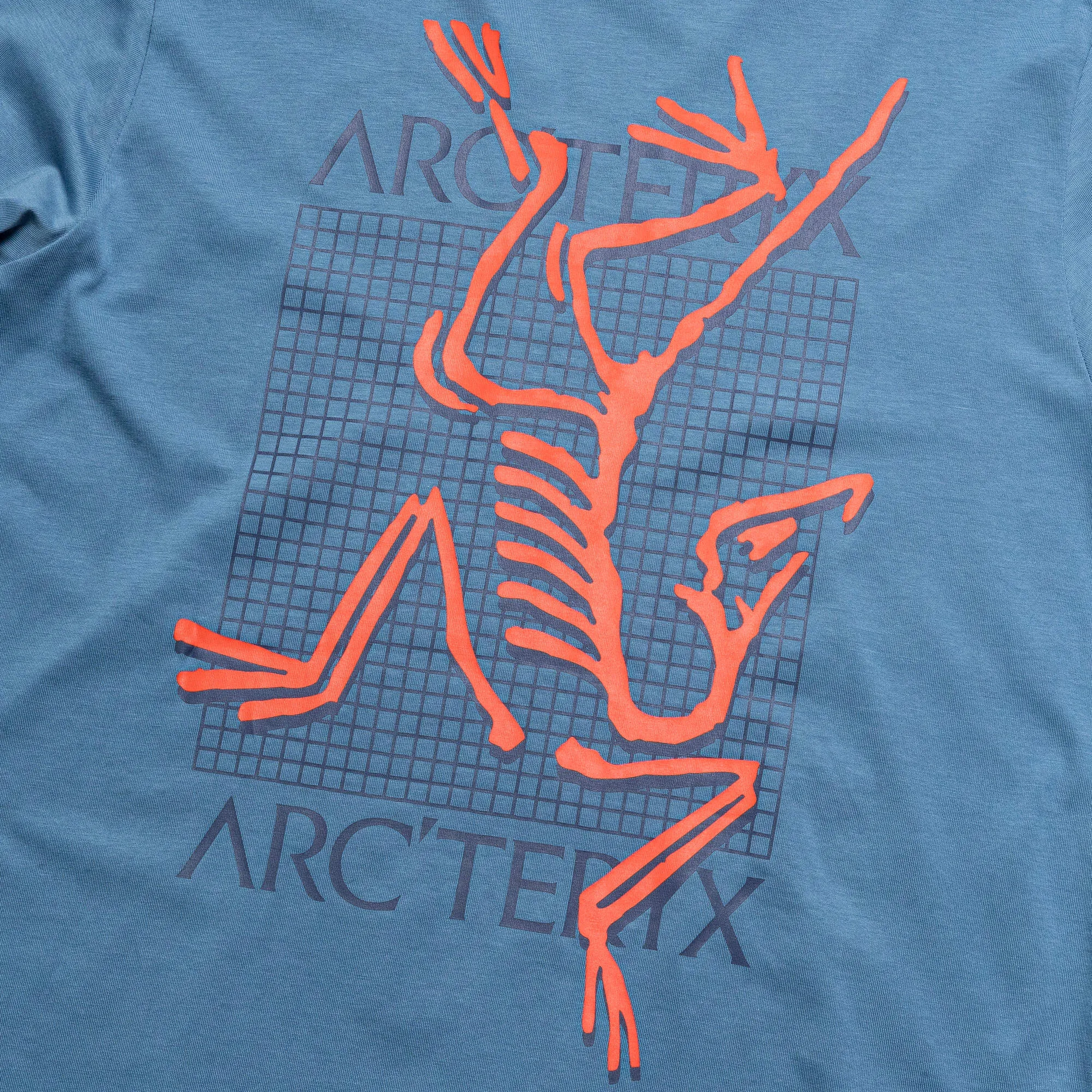 Arc'Multi Bird Logo LS T-Shirt - Stone Wash