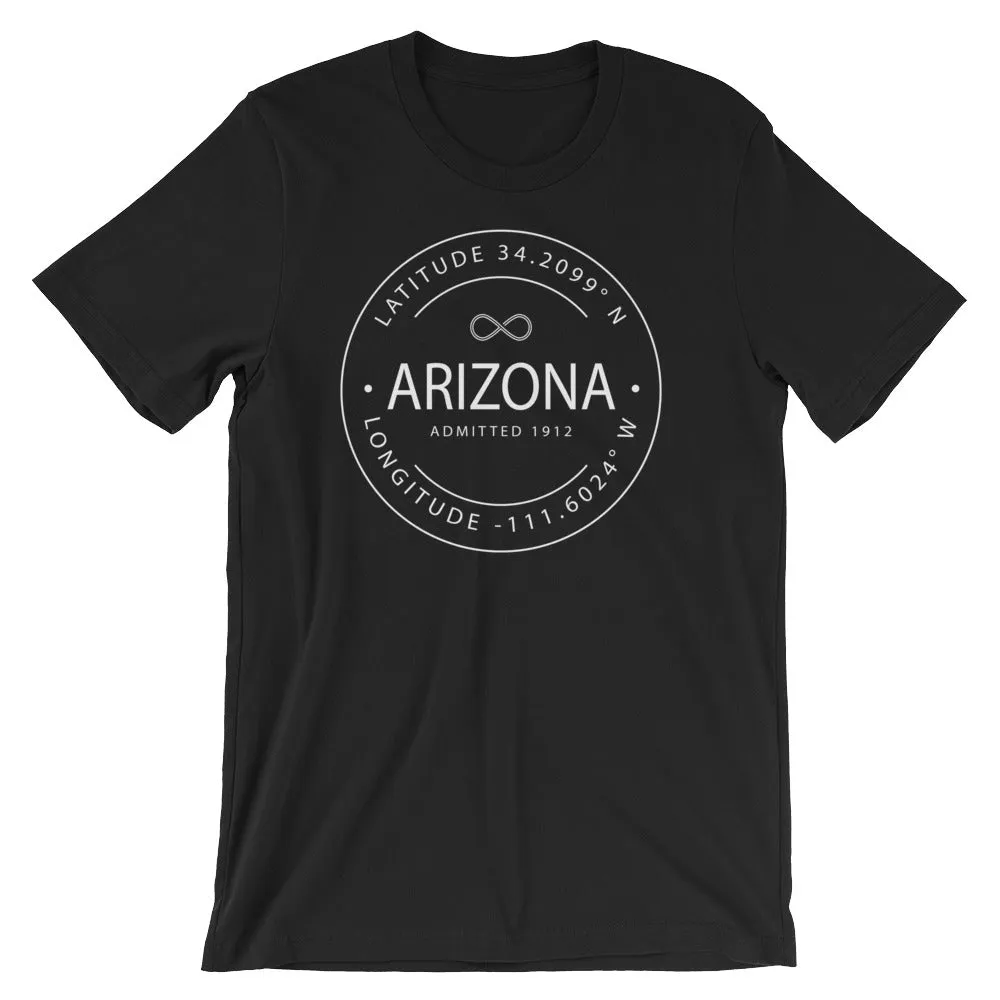 Arizona - Short-Sleeve Unisex T-Shirt - Latitude & Longitude