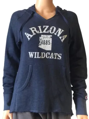 Arizona Wildcats Champion WOMEN Navy White Long Sleeve Hoodie Sweatshirt (M)