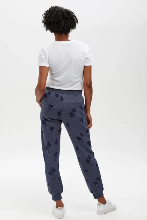 ASHLEY JOGGERS - NAVY MARL/PALM SHADOWS