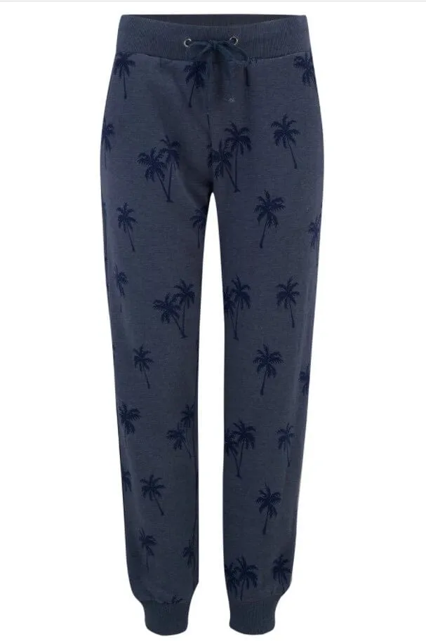 ASHLEY JOGGERS - NAVY MARL/PALM SHADOWS