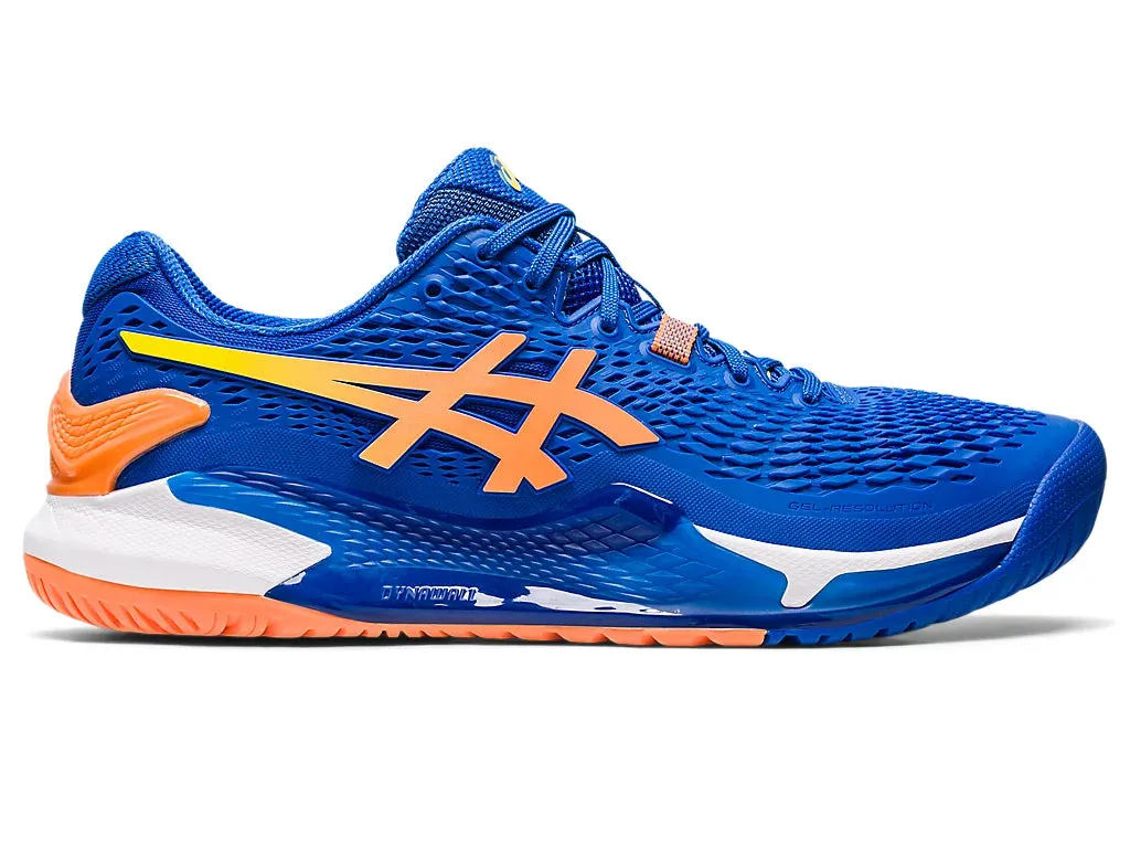 Asics Gel Resolution 9 Tennis Shoe - Tuna Blue/Sun Peach