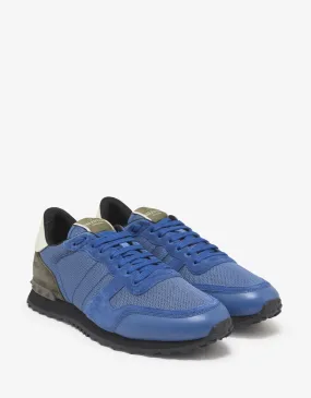 Azure Blue Nylon Mesh Rockrunner Trainers