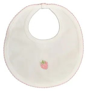 Baby Girl's Strawberry Bib