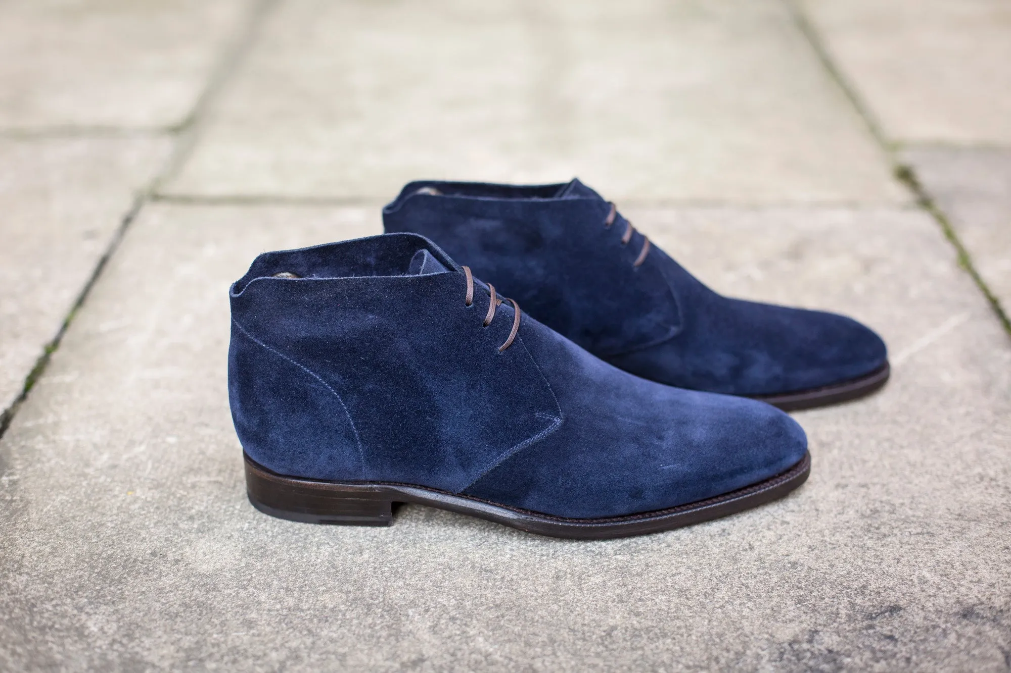 Ballard - MTO - Dark Blue Suede - NGT Last - Single Leather Sole