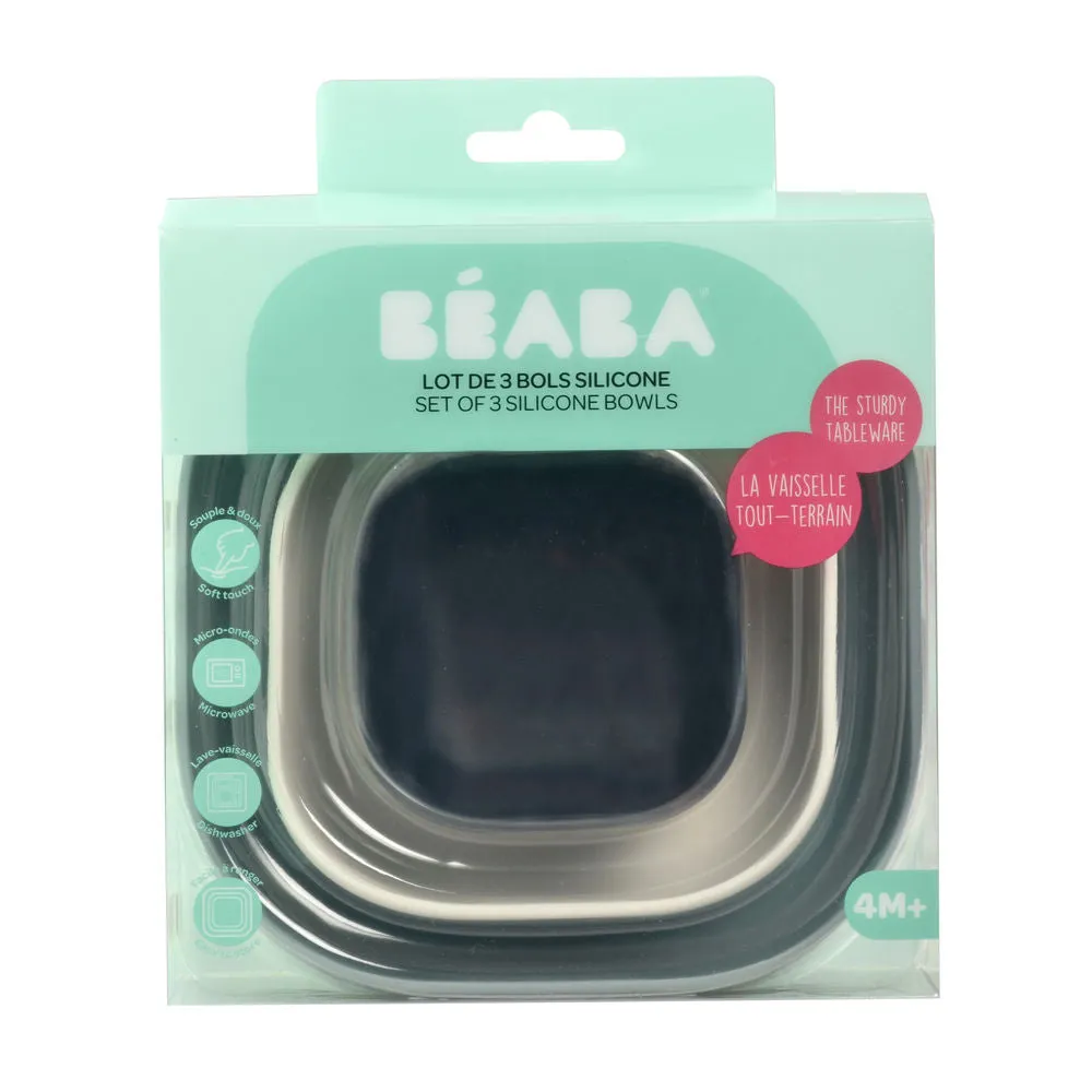 Beaba Silicone 3 Piece Nesting Bowl Set