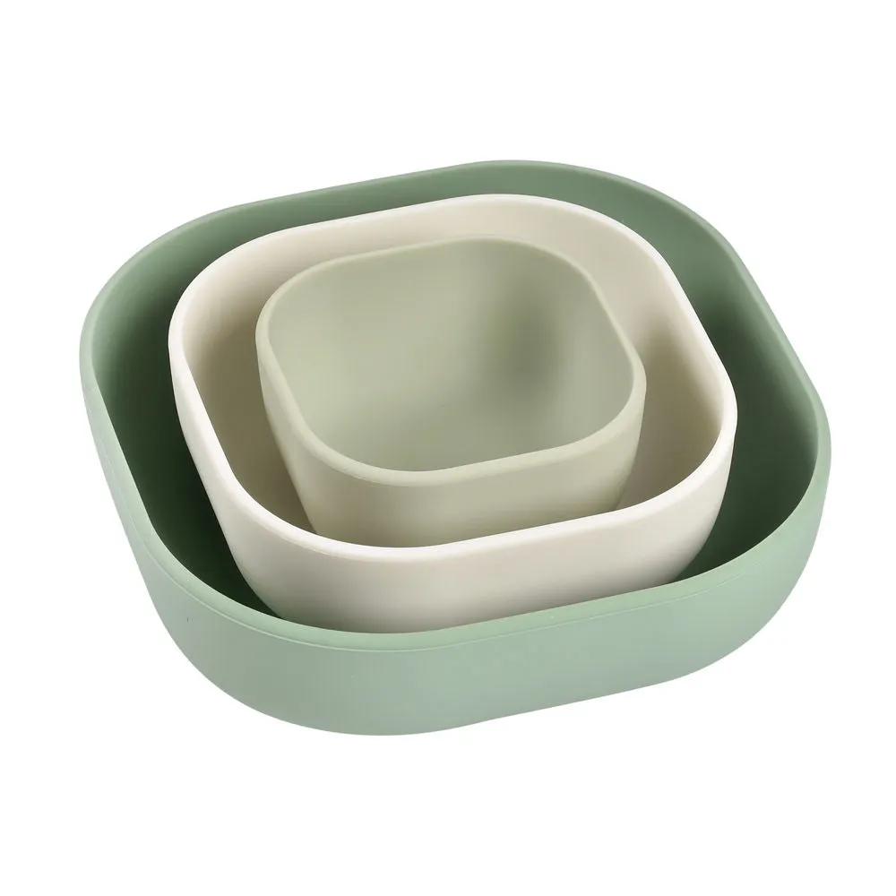 Beaba Silicone 3 Piece Nesting Bowl Set