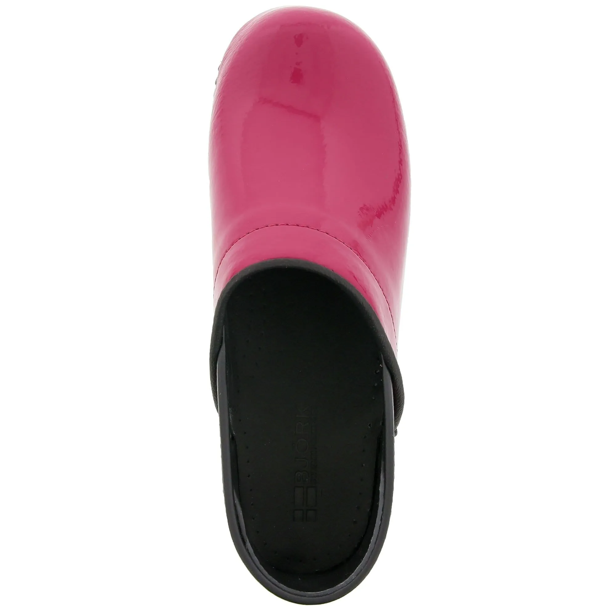 BJORK PRO ELSA Patent Leather Clogs in Fuchsia