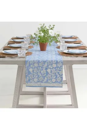 Blue & White Turtle Cove Table Runner