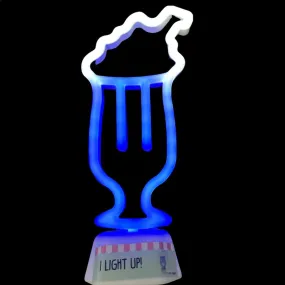 Blue And White Ice Cream Float Neon Novelty Light NEW