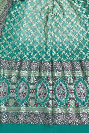 Blue Banarasi Bandhani Pure Georgette Dupatta