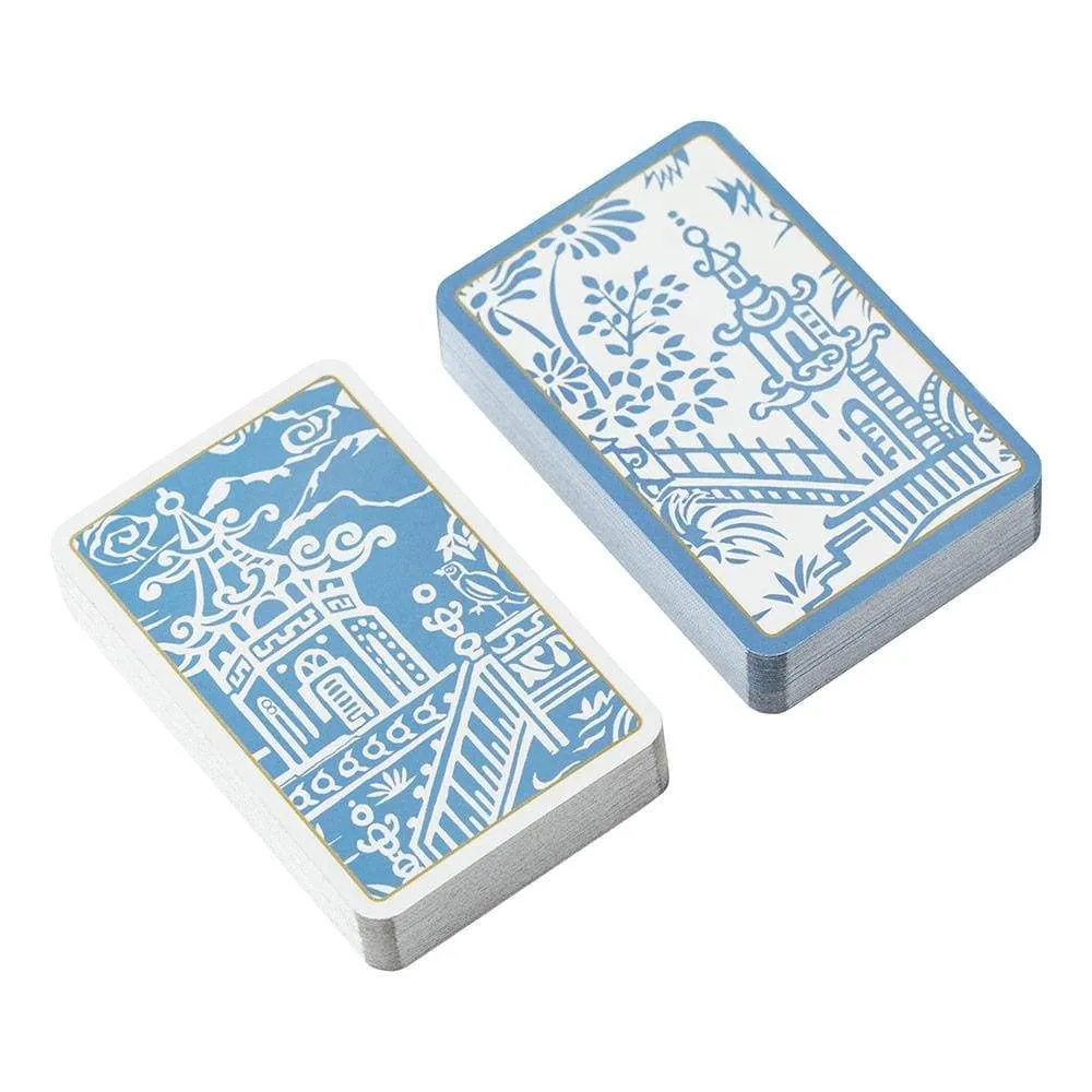 Blue Pagoda Toile Bridge Set