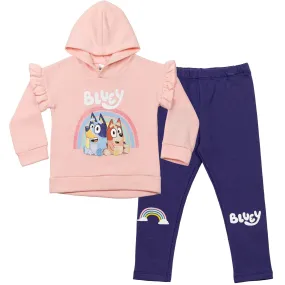 Bluey Fleece Hoodie and Leggings Outfit Set