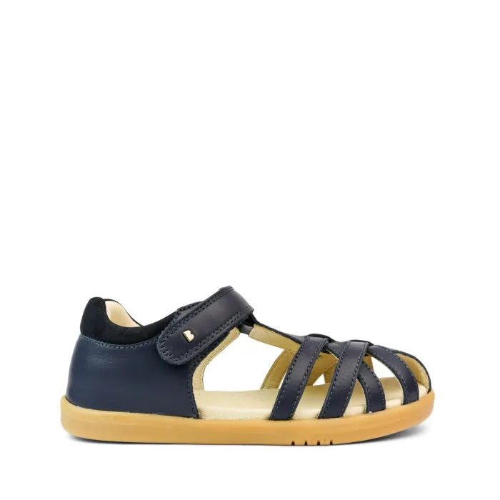 Bobux Kids   Plus Girls Cross Jump Navy Leather Sandal 837003