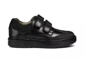 Boys Geox School Shoes Two Strap Easy On Riddock Sturdy Black sale