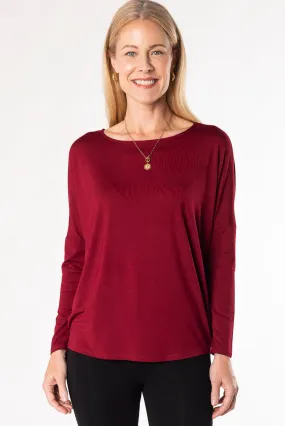 Bridget Dolman Bamboo Top - Cranberry