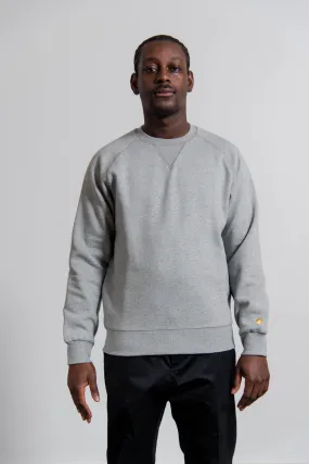 Chase Crewneck Sweater Heather Grey/Gold