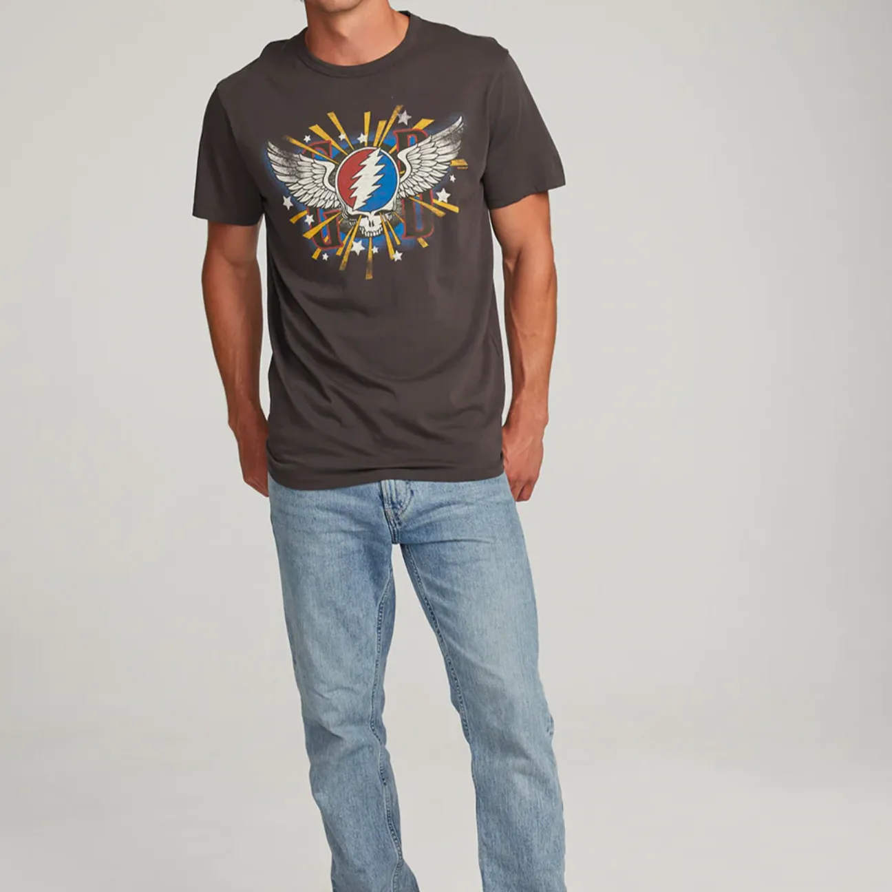 CHASER Grateful Dead Skull & Wings Tee (Black)