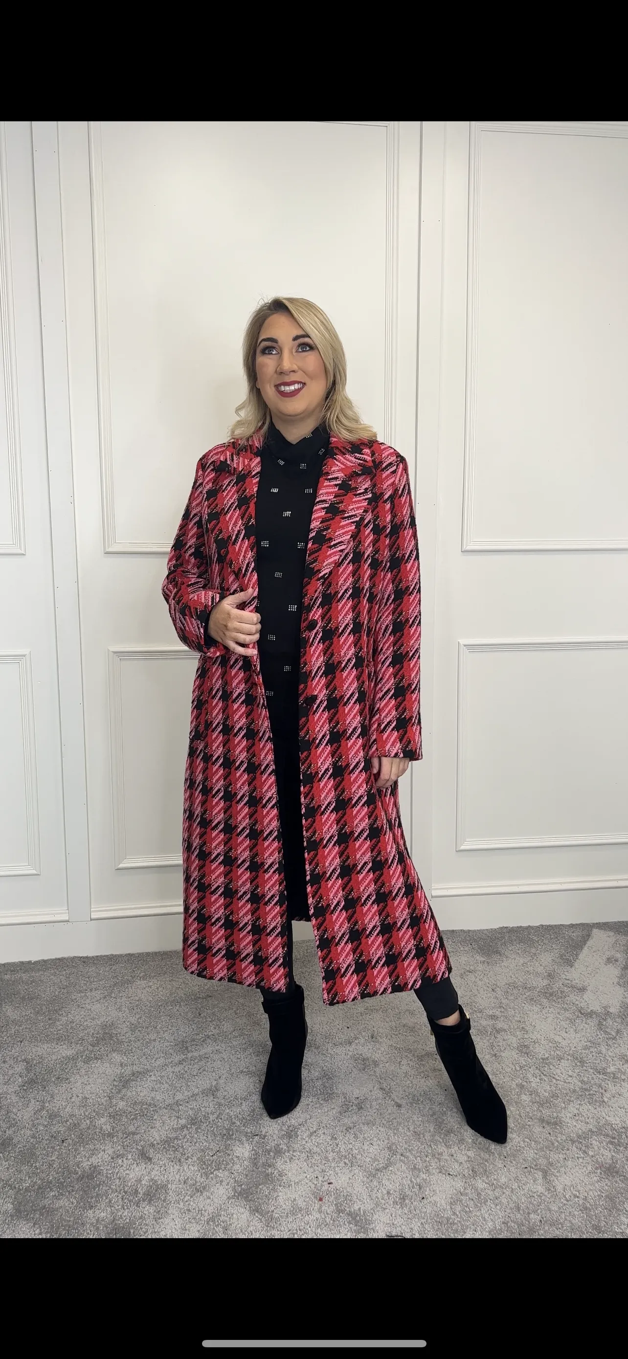 Checked coat (Size 14)