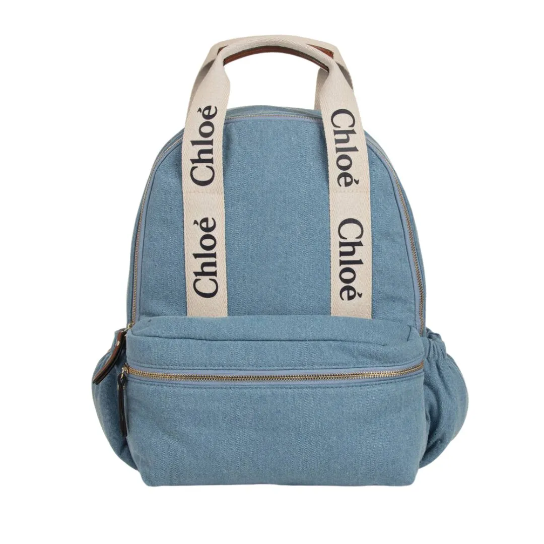 Chloe Bag Back Pack Logo Blue