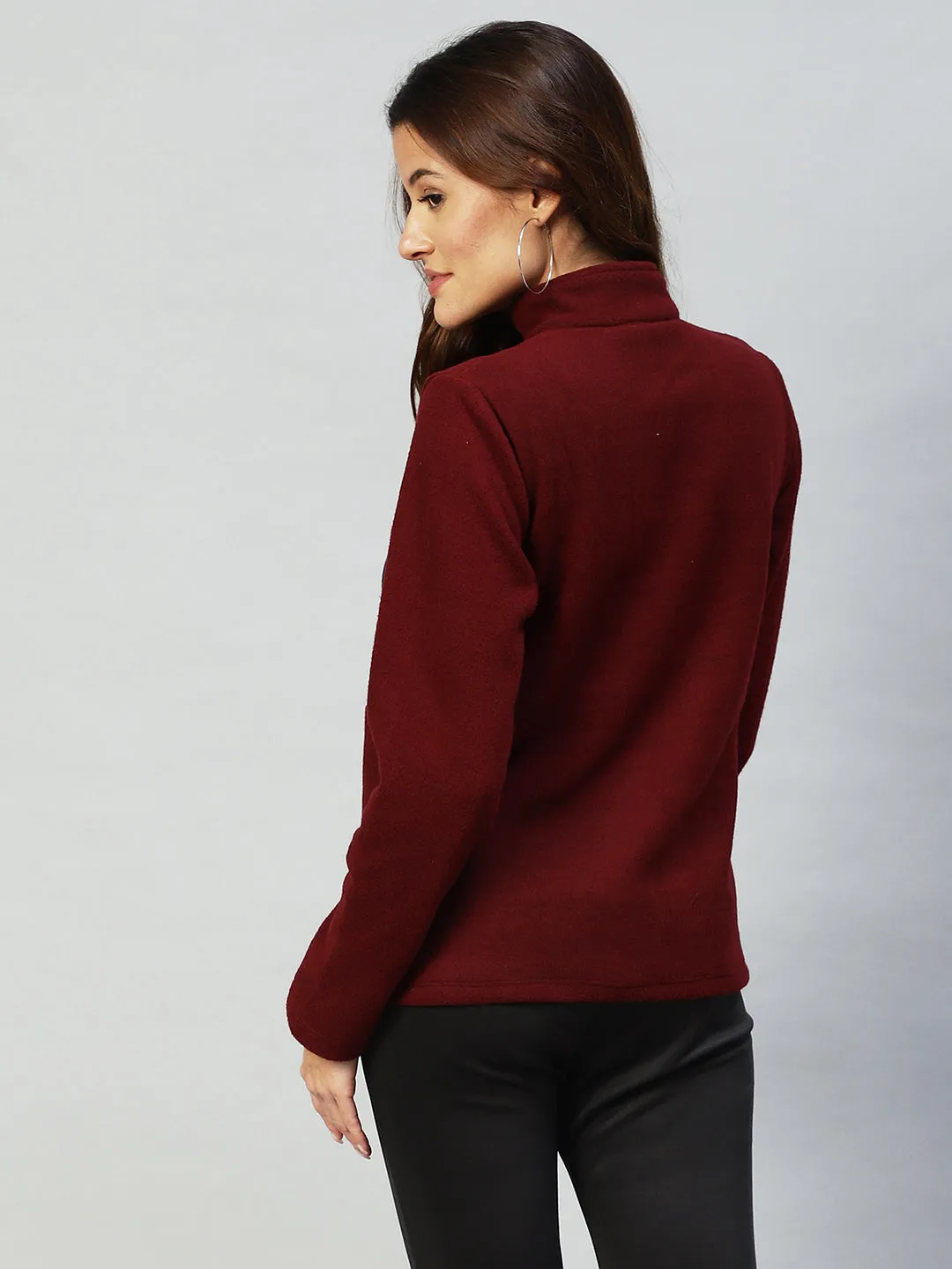 Colorblock High Neck Sweatshirt