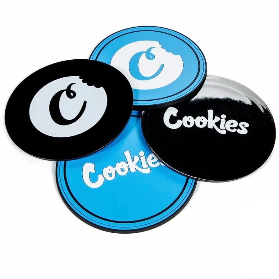 Cookies 4-Pack of 4 Silicone Table Coasters (Cookies Blue) CM232AMI18