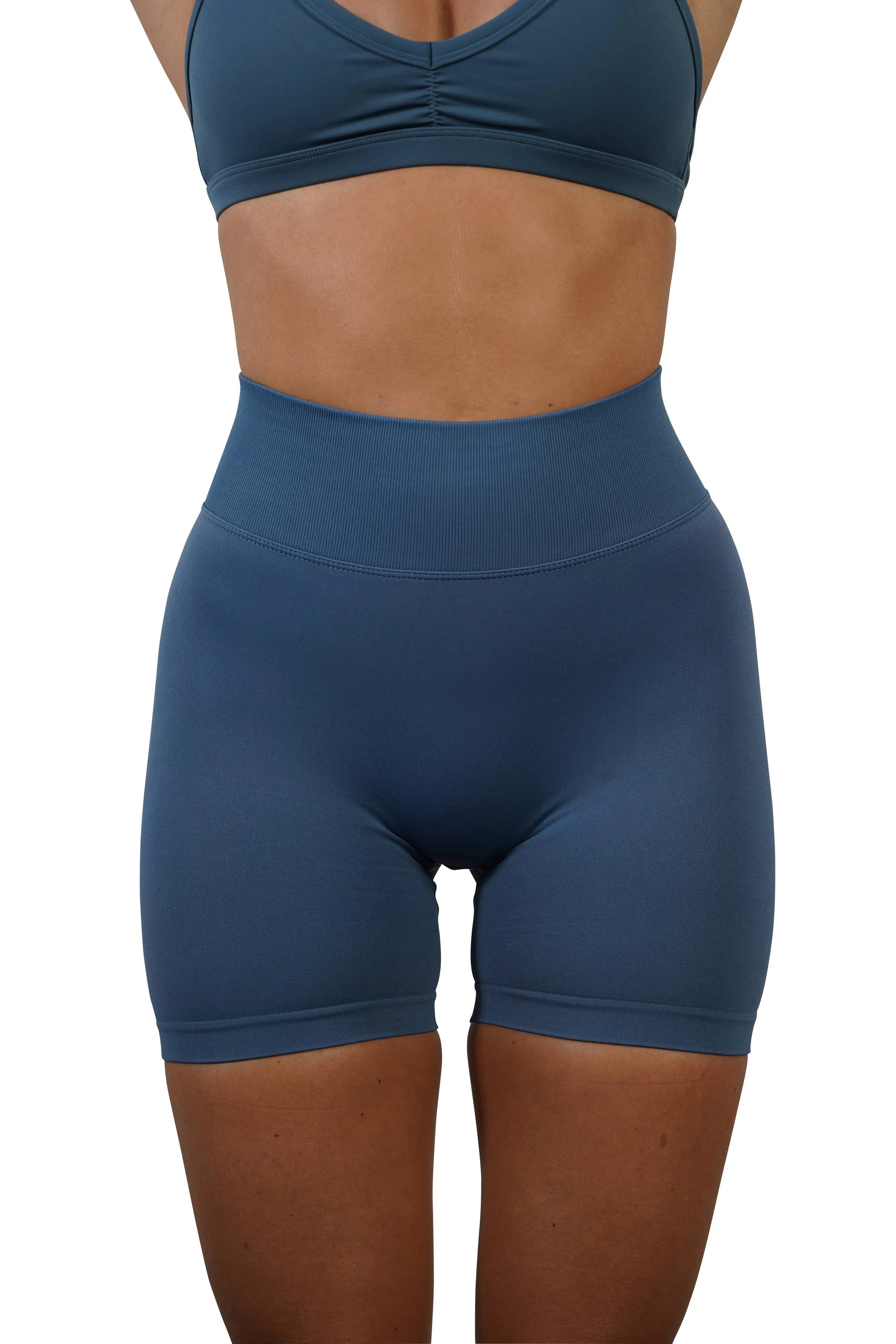 CORE SCRUNCH SHORTS - DARK BLUE TEAL