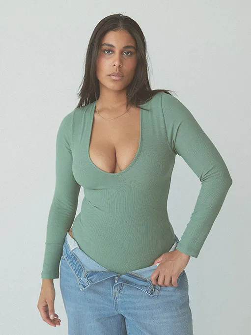 Deep V Long Sleeve Bramisuit